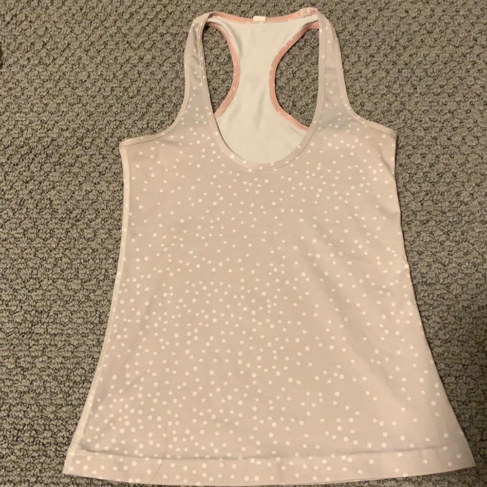 Lululemon racer back polka dot tank top size 2